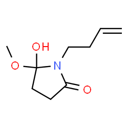 2-Pyrrolidinone,1-(3-butenyl)-5-hydroxy-5-methoxy-(9CI) structure