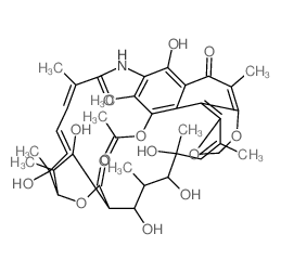 Streptovaricinoic acid, 16-hydroxy-, 20,17-lactone结构式