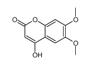 4-hydroxy-6,7-dimethoxychromen-2-one结构式