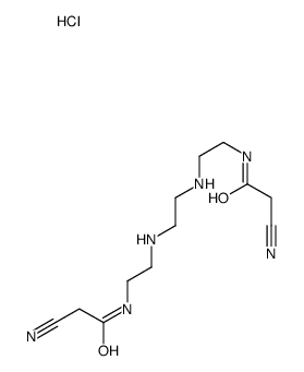 N,N'-[ethylenebis(iminoethylene)]bis(2-cyanoacetamide) hydrochloride structure