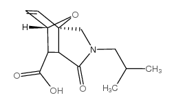 3-Isobutyl-4-oxo-10-oxa-3-aza-tricyclo[5.2.1.0*1,5*]dec-8-ene-6-carboxylic acid结构式