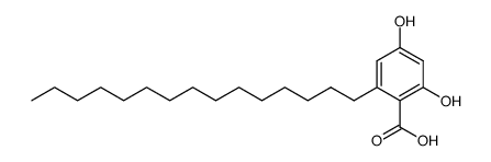 2,4-dihydroxy-6-pentadecanylbenzoic acid结构式