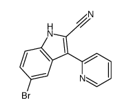 5-Bromo-3-(2-pyridyl)-1H-indole-2-carbonitrile Structure