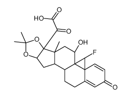 (11,16a)- 9-Fluoro-11-hydroxy-16,17-[(1-methylethylidene)bis(oxy)]-3,20-dioxopregna-1,4-dien-21-oic Acid结构式