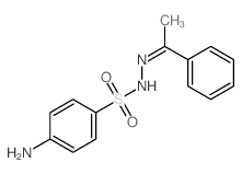 Benzenesulfonic acid, 4-amino-, 2-(1-phenylethylidene)hydrazide Structure