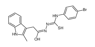 1-(4-bromophenyl)-3-[[2-(2-methyl-1H-indol-3-yl)acetyl]amino]thiourea Structure