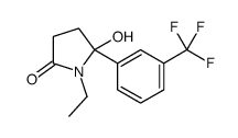 1-ethyl-5-hydroxy-5-[3-(trifluoromethyl)phenyl]pyrrolidin-2-one Structure