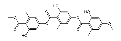 2-Hydroxy-4-[(2-hydroxy-4-methoxy-6-methylbenzoyl)oxy]-6-methylbenzoic acid 3-hydroxy-4-methoxycarbonyl-5-methylphenyl ester picture