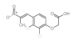 Acetic acid,[2,3-dichloro-4-(2-nitro-1-propenyl)phenoxy]-, (E)- (9CI) Structure