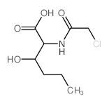 2-[(2-chloroacetyl)amino]-3-hydroxy-hexanoic acid结构式