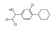 β,β-dichloro-α-(3-chloro-4-cyclohexylphenyl)ethanol结构式