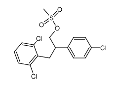 2,6-dichloro-β-(4-chlorophenyl)benzenepropanol methanesulfonate结构式