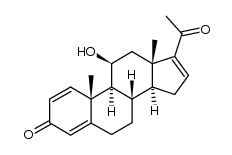 11β-hydroxypregna-1,4,16-triene-3,20-dione结构式