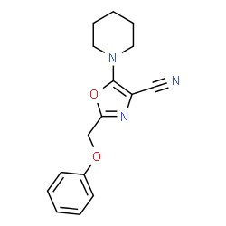 2-(phenoxymethyl)-5-(piperidin-1-yl)-1,3-oxazole-4-carbonitrile结构式