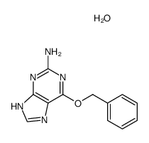 2-amino-6-benzyloxypurine hydrate Structure