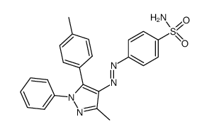 4-(3-methyl-1-phenyl-5-p-tolyl-1H-pyrazol-4-ylazo)-benzenesulfonamide结构式