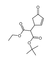 2-(4-Oxo-cyclopent-2-enyl)-malonic acid tert-butyl ester ethyl ester Structure