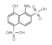 5-amino-4-hydroxy-naphthalene-1,6-disulfonic acid Structure