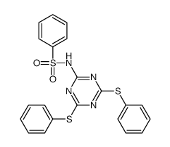 N-[4,6-bis(phenylsulfanyl)-1,3,5-triazin-2-yl]benzenesulfonamide Structure