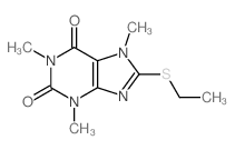 Caffeine, 8- (ethylthio)-结构式