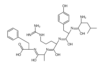 (2S)-2-[[(2S)-2-[[(2S)-2-[[(2S)-2-[[(2S)-2-amino-4-methylpentanoyl]amino]-3-(4-hydroxyphenyl)propanoyl]amino]-5-(diaminomethylideneamino)pentanoyl]amino]propanoyl]amino]-3-phenylpropanoic acid Structure