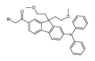 7-α-bromoacetyl-9,9-di(2-methoxyethyl)-2-diphenylaminofluorene结构式