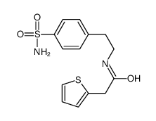 N-[2-(4-sulfamoylphenyl)ethyl]-2-thiophen-2-ylacetamide结构式