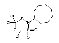 1-chloro-N-cyclooctyl-N-(trichloromethylsulfanyl)methanesulfonamide Structure