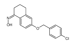 N-[6-[(4-chlorophenyl)methoxy]-3,4-dihydro-2H-naphthalen-1-ylidene]hydroxylamine结构式