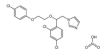 1-(2-(2-(4-Chlorophenoxy)ethoxy)-2-(2,4-dichlorophenyl)ethyl)-1H-imida zole nitrate结构式