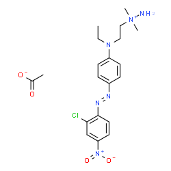 1-[2-[[4-[(2-chloro-4-nitrophenyl)azo]phenyl]ethylamino]ethyl]-1,1-dimethylhydrazinium acetate Structure