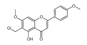 6-chloromethyl-5-hydroxy-7-methoxy-2-(4-methoxy-phenyl)-chromen-4-one Structure