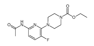 6-acetylamino-2-(4-ethoxycarbonyl-1-piperazinyl)-3-fluoropyridine结构式