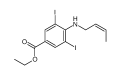 ethyl 4-(but-2-enylamino)-3,5-diiodobenzoate Structure