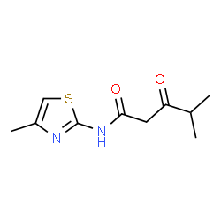 Pentanamide, 4-methyl-N-(4-methyl-2-thiazolyl)-3-oxo- (9CI) Structure