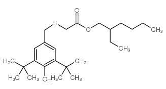 2-ethylhexyl [[[3,5-bis(1,1-dimethylethyl)-4-hydroxyphenyl]methyl]thio]acetate结构式