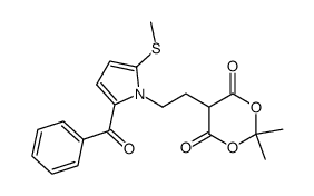 5-(2-(2-benzoyl-5-(methylthio)-1H-pyrrol-1-yl)ethyl)-2,2-dimethyl-1,3-dioxane-4,6-dione Structure