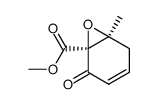 (1S,6S)-6-Methyl-2-oxo-7-oxa-bicyclo[4.1.0]hept-3-ene-1-carboxylic acid methyl ester Structure