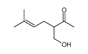 3-(hydroxymethyl)-6-methylhept-5-en-2-one Structure