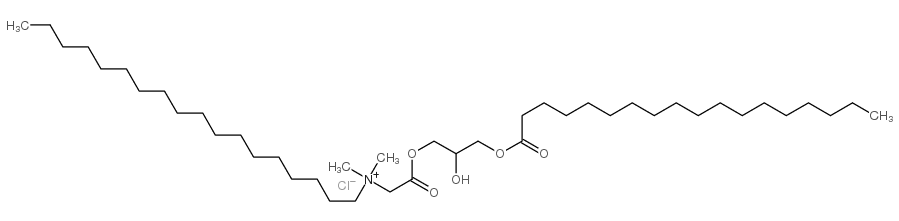 [2-[2-hydroxy-3-[(1-oxooctadecyl)oxy]propoxy]-2-oxoethyl]dimethyloctadecylammonium chloride structure