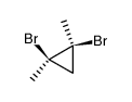 cis-1,2-dibromo-1,2-dimethylcyclopropane结构式