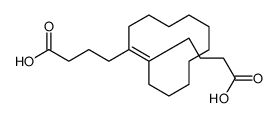 4-[2-(3-carboxypropyl)cyclododecen-1-yl]butanoic acid Structure