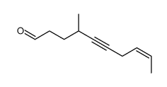 4-methyldec-8-en-5-ynal结构式