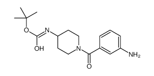 [1-(3-AMINO-BENZOYL)-PIPERIDIN-4-YL]-CARBAMIC ACID TERT-BUTYL ESTER Structure