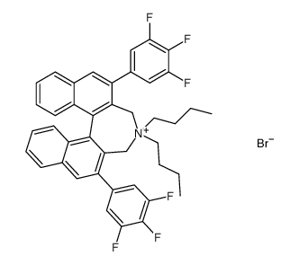 (R)-4,4-DIBUTYL-2,6-BIS(3,4,5-TRIFLUOROPHENYL)-4,5-DIHYDRO-3H-DINAPHTHO[7,6,1,2-CDE]AZEPINIUM BROMIDE structure