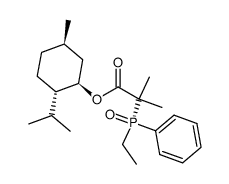 (-)-(RP)-ethyl((menthoxycarbonyl)dimethylmethyl)phenylphosphine oxide结构式