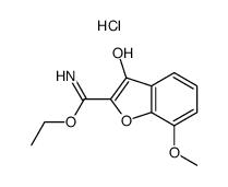 ethyl 7-methoxy-3-hydroxybenzo[b]furan-2-carboximidate hydrochloride Structure