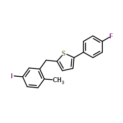 2-(4-Fluorophenyl)-5-[(5-iodo-2-Methylphenyl)methyl]thiophene Structure