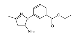 Benzoic acid, 3-(5-amino-3-methyl-1H-pyrazol-1-yl)-, ethyl ester结构式