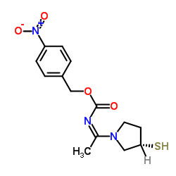 (s)-p1-(3-mercapto-1-pyrrolidinyl)ethylidene]-(4-nitrophenyl)methyl ester, carbamic acid Structure